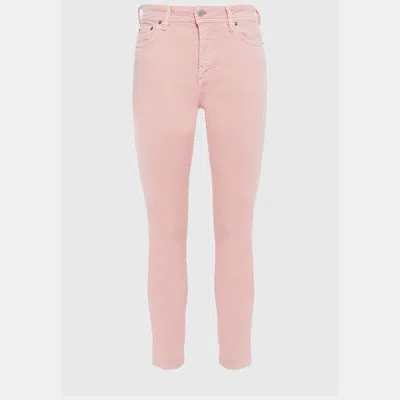 Pre-owned Acne Studios Cotton Skinny Leg Jeans 27w-32l In Pink