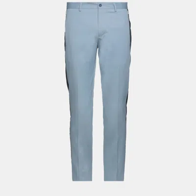 Pre-owned Dolce & Gabbana Cotton Pants 46 In Blue