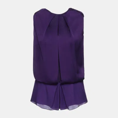 Pre-owned Tom Ford Silk Top 40 In Purple