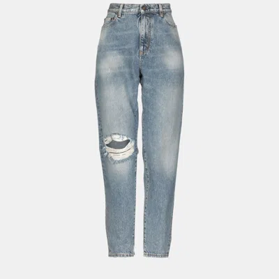 Pre-owned Saint Laurent Cotton Jeans 29 In Blue
