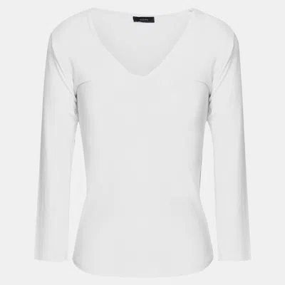 Pre-owned Joseph Viscose 3 Quarter Sleeves Top M In White
