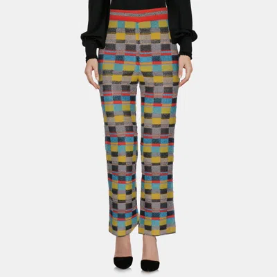 Pre-owned Missoni Rayon Trousers 46 In Multicolor