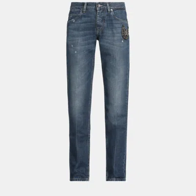 Pre-owned Dolce & Gabbana Cotton Jeans 44 In Blue