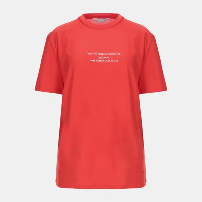 Pre-owned Stella Mccartney Cotton T-shirt 38 In Red