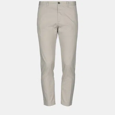 Pre-owned Dsquared2 Cotton Pants 48 In Cream