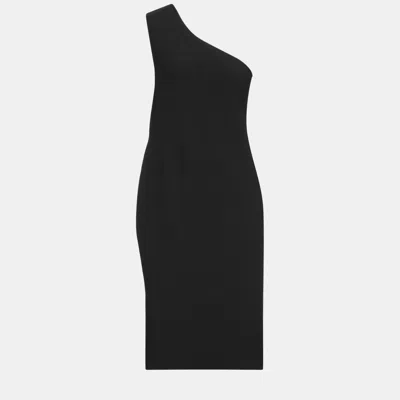 Pre-owned Bottega Veneta Viscose Midi Dress 40 In Black