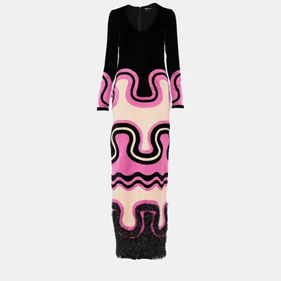 Pre-owned Tom Ford Silk Maxi Dress 36 In Multicolor