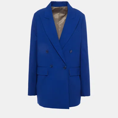 Pre-owned Joseph Virgin Wool Blazer 40 In Blue