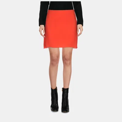 Pre-owned Marni Acetate Mini Skirt 44 In Orange