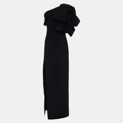 Pre-owned Balmain Viscose Maxi Dress 42 In Black