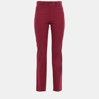 Pre-owned Joseph Cotton Skinny Leg Trousers 36 In Red