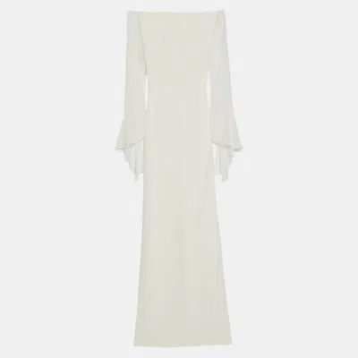 Pre-owned Roland Mouret Viscose Gown 12 In White