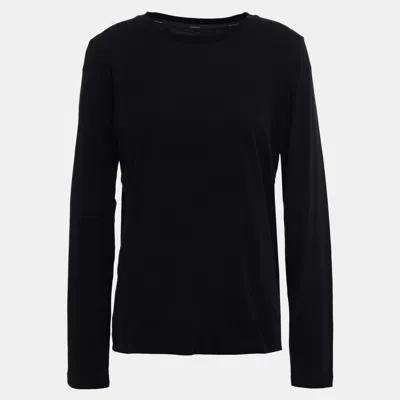 Pre-owned Zimmermann Cotton Long Sleeved Top Xs In Black