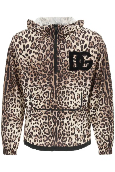 Dolce & Gabbana Anorak Jacket In Leo New (brown)