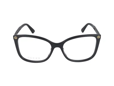 Gucci Eyeglasses In Black Black Transparent