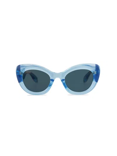 Alexander Mcqueen Women's 52mm Cat Eye Sunglasses In Light Blue