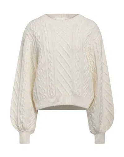 Chloé Wool-cashmere Cable Knit Sweater In White