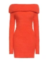 Isabel Marant Woman Mini Dress Orange Size 6 Mohair Wool, Synthetic Fibers, Recycled Polyamide, Wool