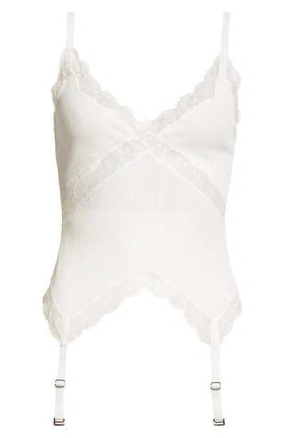 Dion Lee Lace-trim Garter-straps Tank Top In White