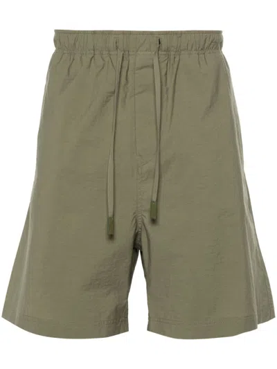 Loewe Paula's Ibiza Straight-leg Cropped Cotton-blend Drawstring Trousers In Brown