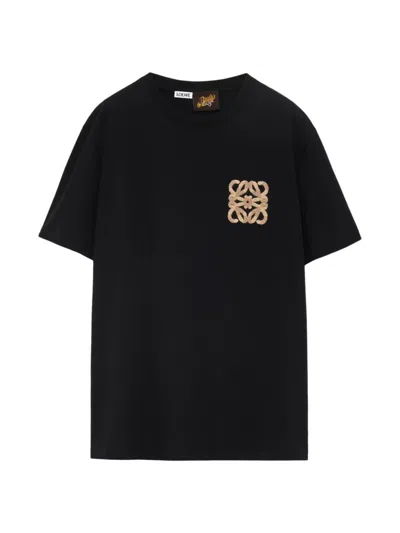 Loewe Paula's Ibiza Logo-appliquéd Cotton-jersey T-shirt In Black