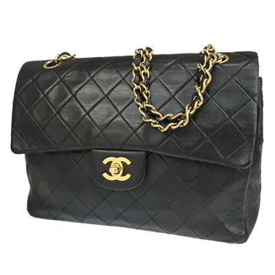 Pre-owned Chanel Timeless Black Leather Shoulder Bag ()