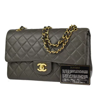 Pre-owned Chanel Timeless Grey Leather Shoulder Bag ()