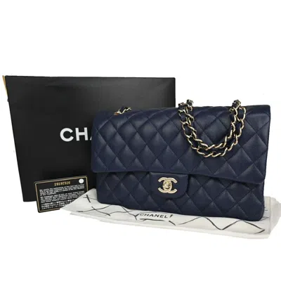 Pre-owned Chanel Timeless Navy Leather Shoulder Bag ()