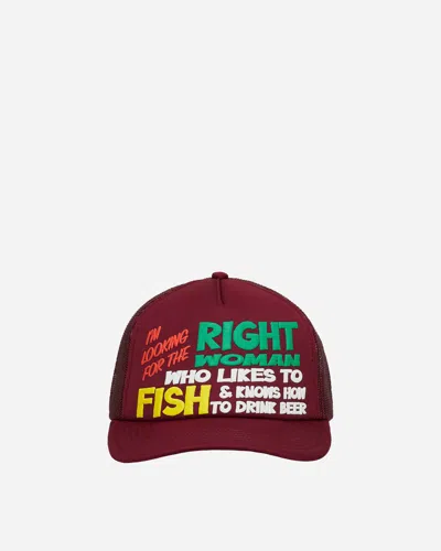 Western Hydrodynamic Research Fishing Hat Maroon In Red