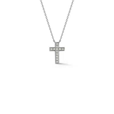 Dana Rebecca Designs Drd Diamond Cross Necklace In White Gold