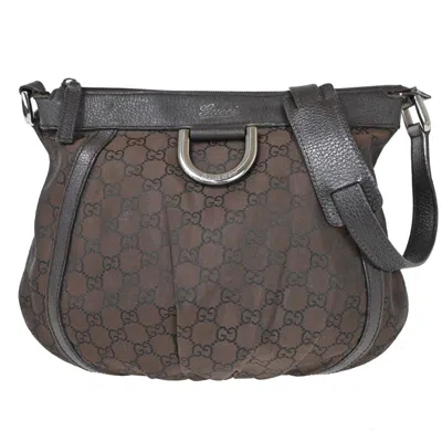 Gucci Abbey Brown Canvas Shoulder Bag ()