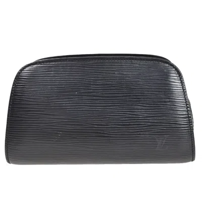 Pre-owned Louis Vuitton Dauphine Black Leather Clutch Bag ()