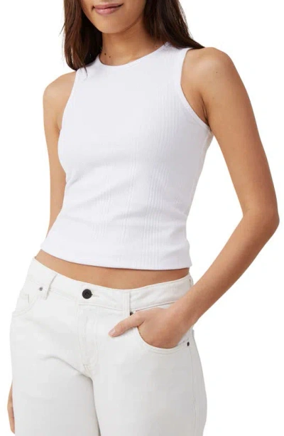 Cotton On The One Variegated Rib Tank In White
