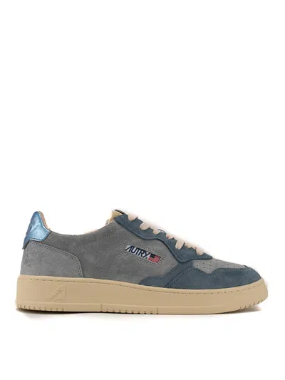 Autry Medialist Low Trainers In Grey Suede In Grey