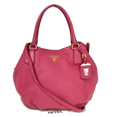 Prada Saffiano Pink Leather Shoulder Bag ()
