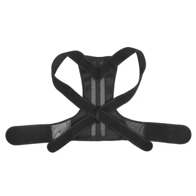 Fresh Fab Finds Unisex Posture Corrector Brace - Lumbar & Upper Back Support - Clavicle & Shoulder Belt (150 Charact In Black