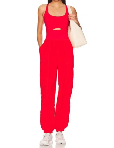 Free People Movement Righteous Onesie In Red