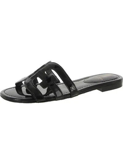 Sam Edelman Womens Slip On Cut Out Slide Sandals In Black