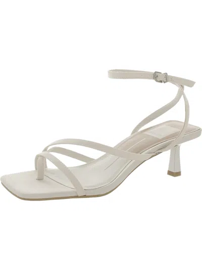 Dolce Vita Betsi Womens Square Toe Dressy Ankle Strap In White