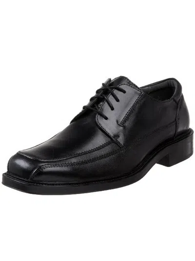 Dockers Perspective Mens Leather Front Lace Oxfords In Black