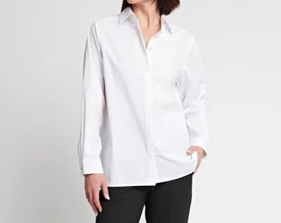 Hinson Wu Sara Long Sleeve Pleated Shirt In White