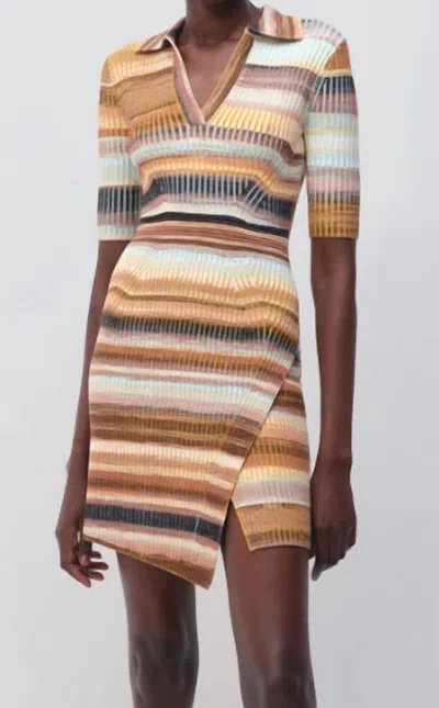 Jonathan Simkhai Solana Knit Dress In Thorn Space Dye In Multi