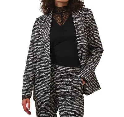 Esqualo Graphic Illusion Blazer In Print In Multi