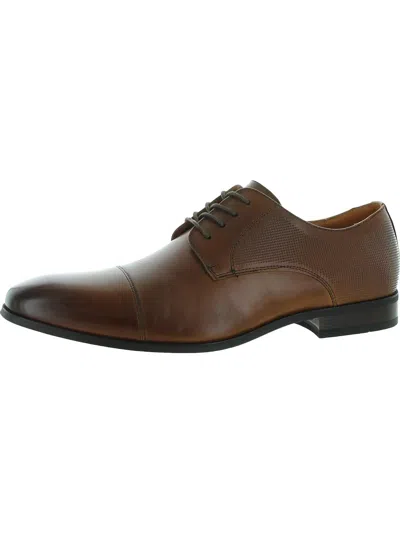 Florsheim Calipa Mens Leather Lace-up Cap Toe Oxfords In Brown