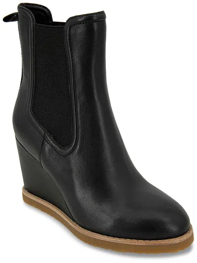 Splendid Wynn Womens Wedge Pointed Toe Wedge Boots In Black