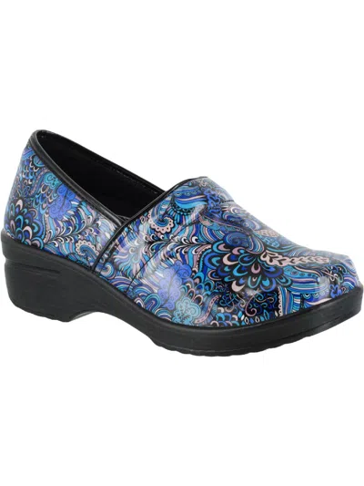 Easy Works By Easy Street Lyndee Womens Patent Slip On Mary Janes In Multi