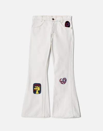 Marketplace 70s Patch Levi's In White