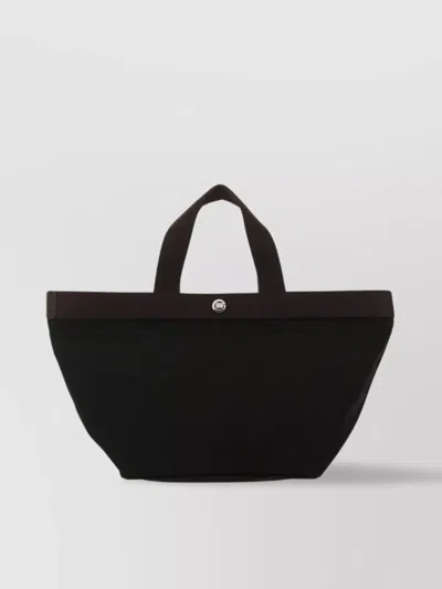 Herve Chapelier Canvas Shopping Bag Contrast Trim
