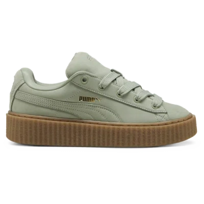 Puma X Fenty Creeper Phatty Nubuck Sneakers In Green/gum