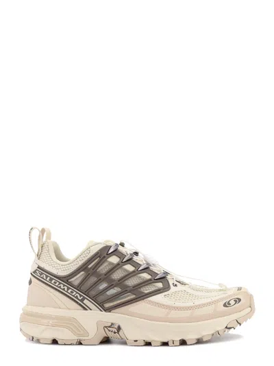 Salomon Unisex Sneakers With Mesh Inserts In Gold